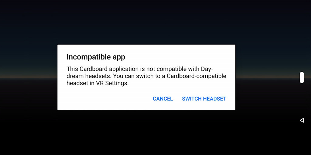 SBS' VR app isn't compatible with Daydream
