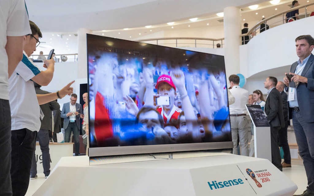 Hisense's U9D at its announcement in Russia