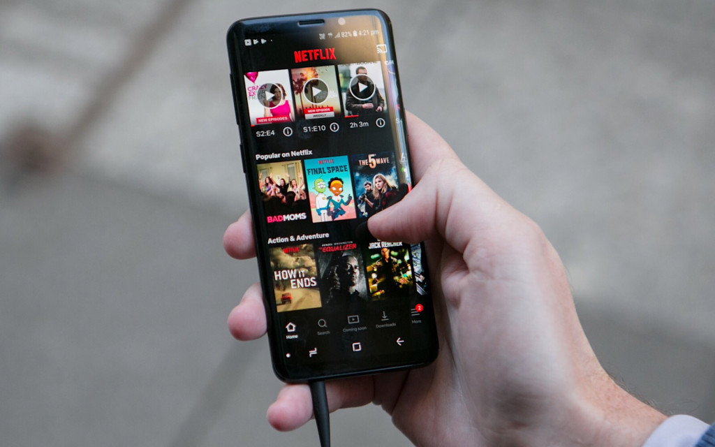 Netflix on a Samsung smartphone