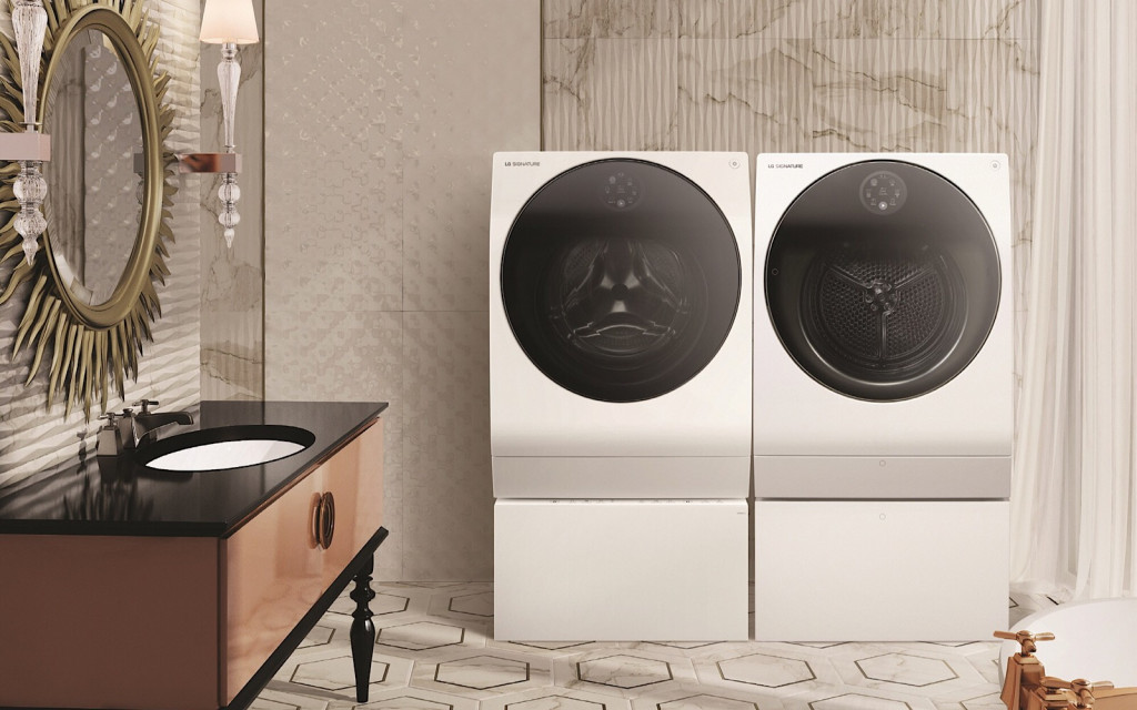 LG's "Signature" laundry machines in 2018LG's "Signature" laundry machines in 2018