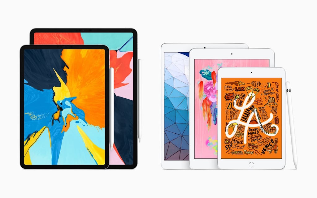 Apple iPad range for the first half of 2019