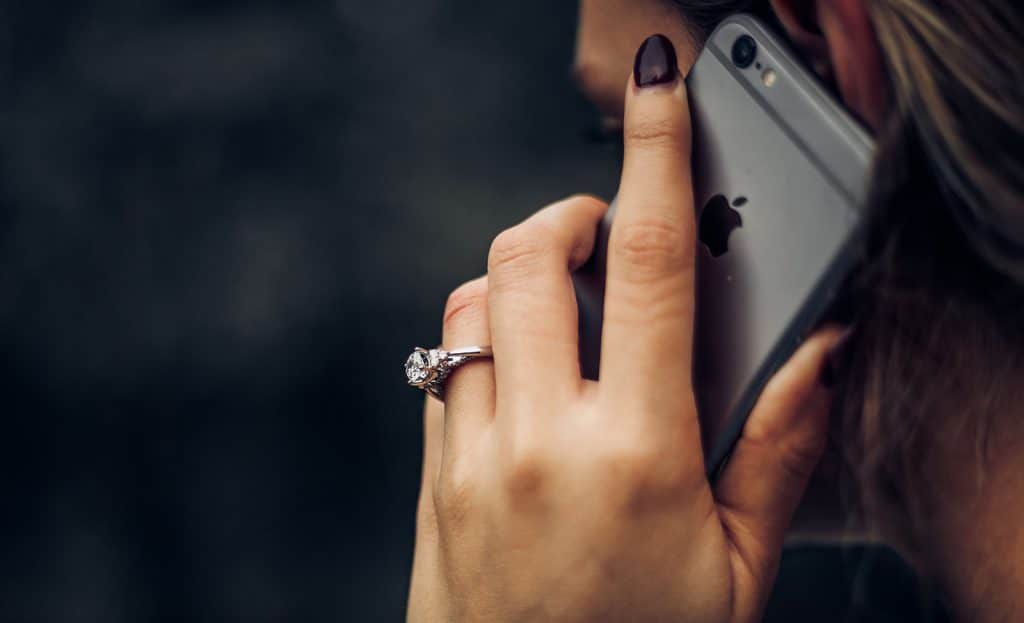 Using a phone to talk