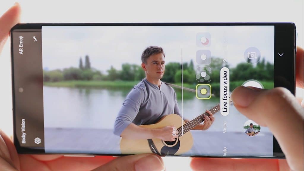 LIve focus video on the Note 10