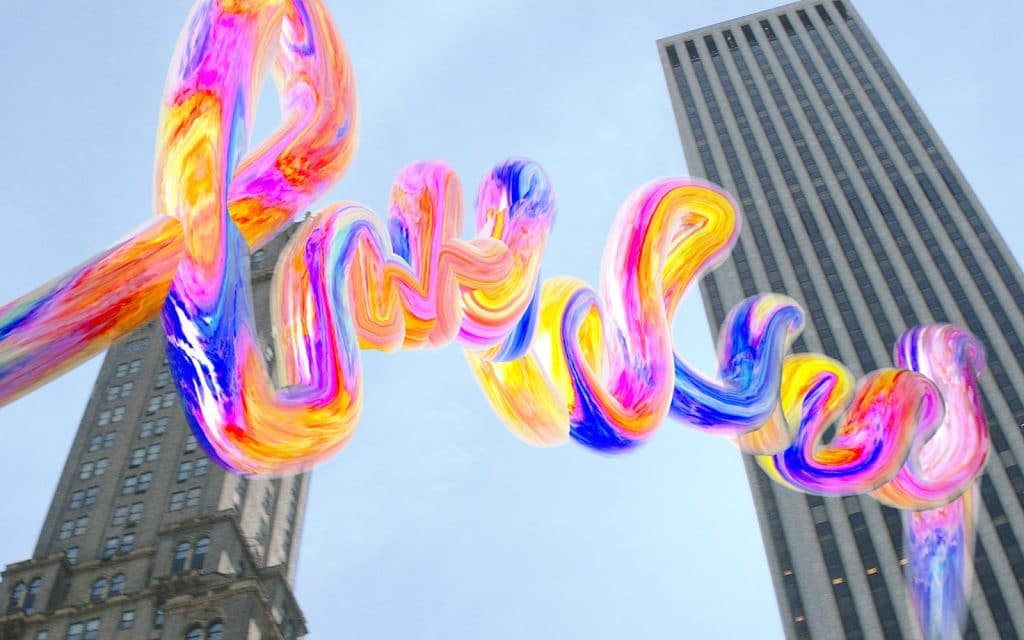 Pipilotti Rist’s "International Liquid Finger Prayer" as seen in Apple's [AR]T experience