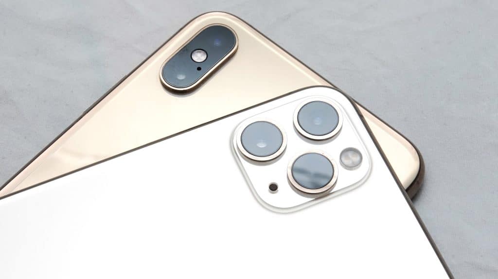 Apple iPhone 11 Pro Max next to the iPhone XS Max
