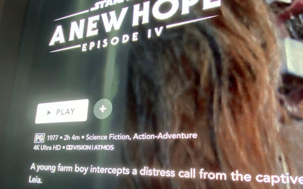 "Star Wars: A New Hope" in 4K Ultra HD on Disney+