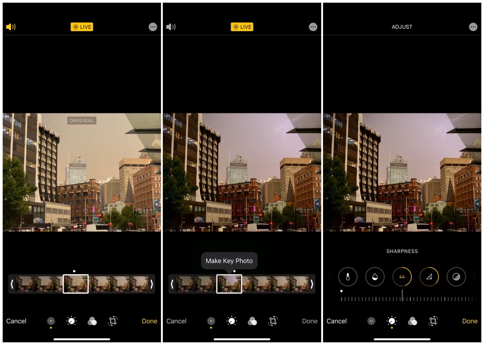 Check your Live Photo and change the key frame