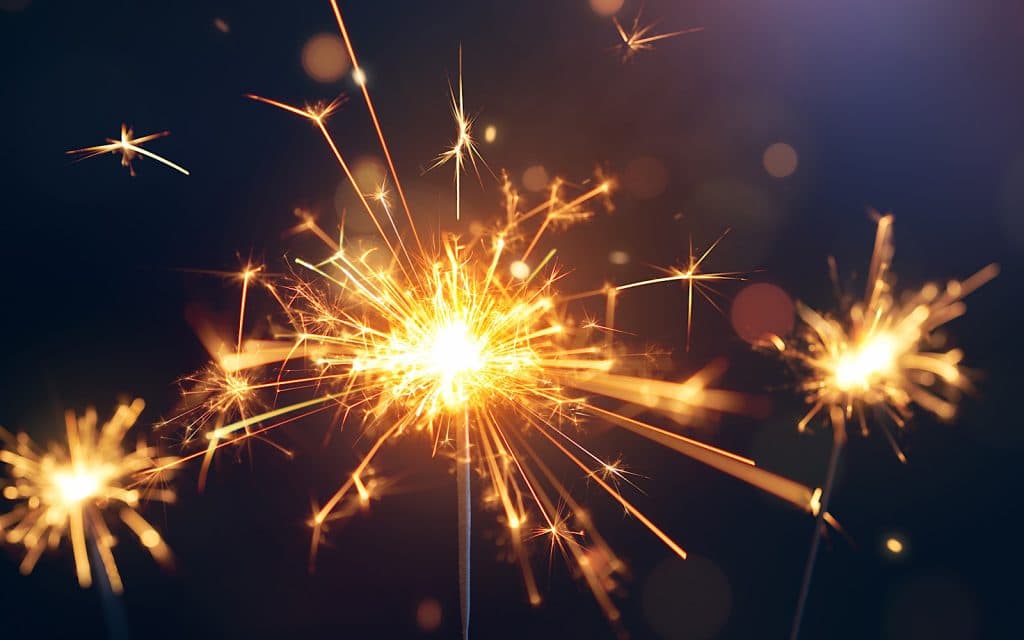 New Year's sparklers