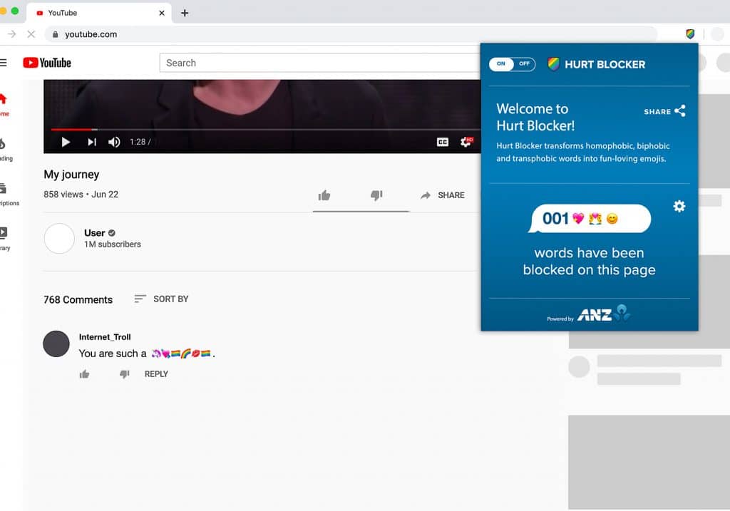 The Hurt Blocker in action