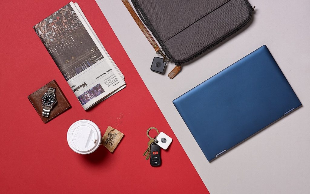 Tile tracker and a laptop