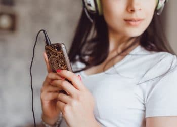 Listening to music on a phone