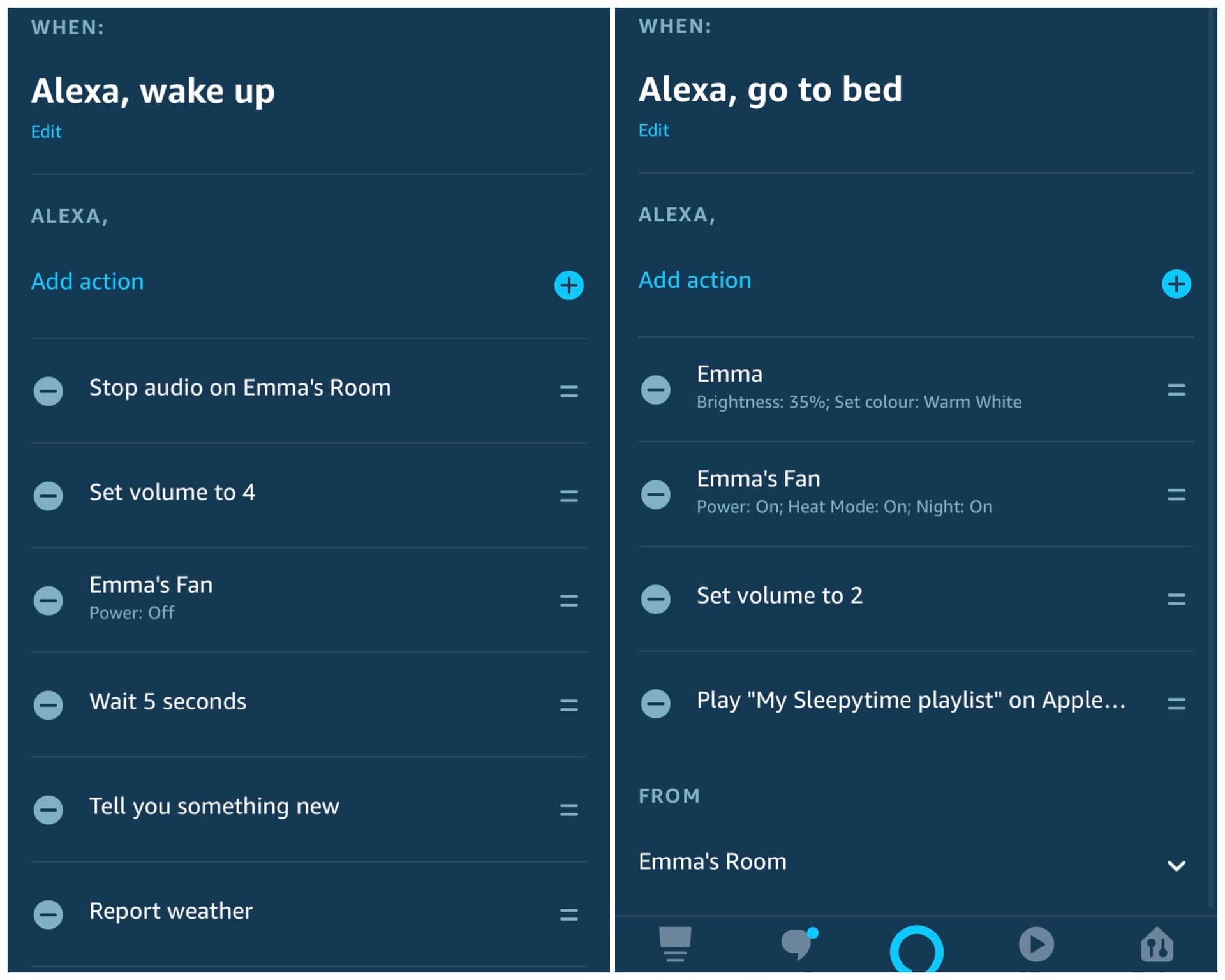 how to set up a routine on alexa