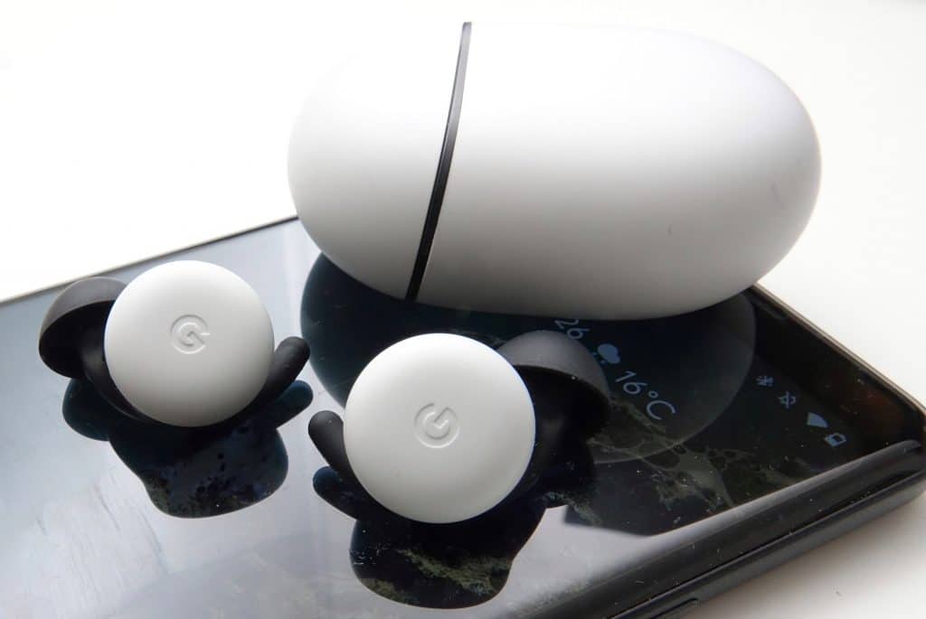 Google Pixel Buds on a Pixel 2 phone