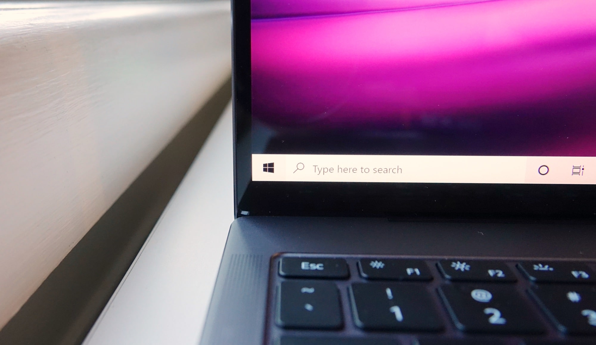 The slim bezels of the Huawei MateBook X Pro