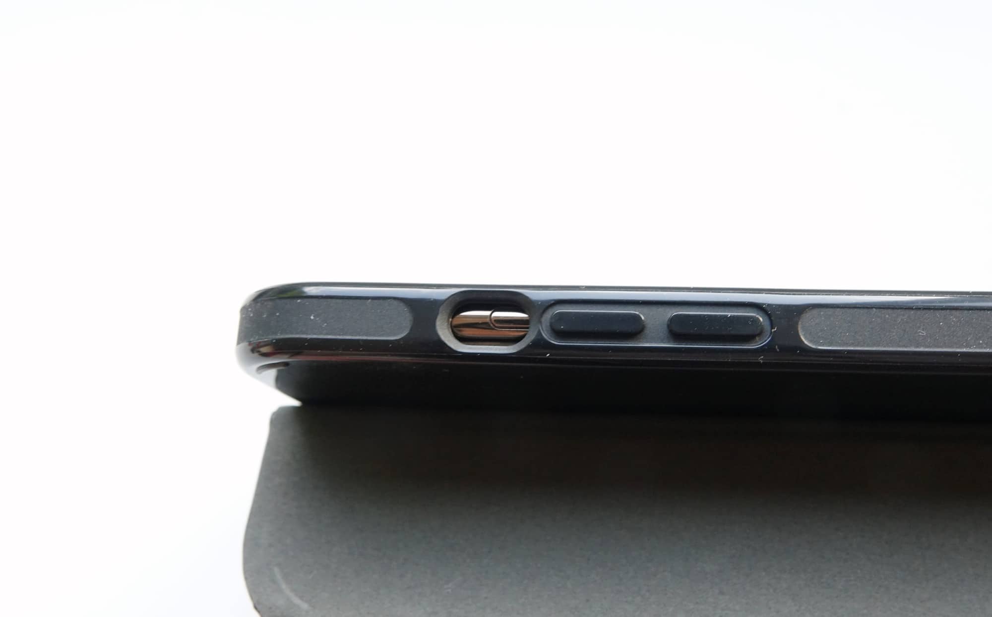 The iPhone 11 Pro Max in an iPhone 12 Pro Max case. It fits. But the buttons don't line up.