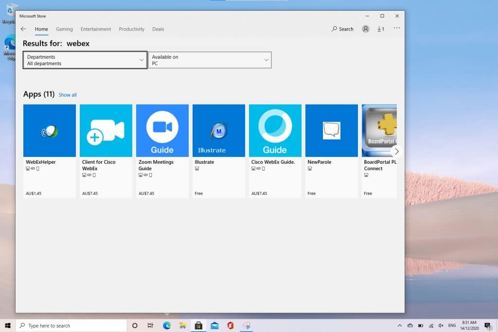 Apps missing on Windows 10 S