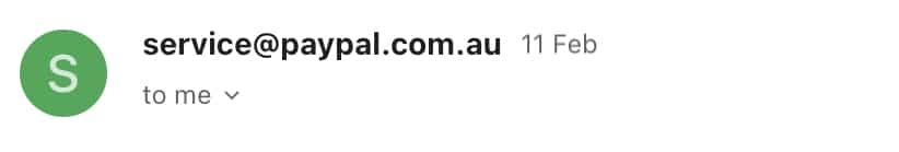 A real PayPal email address