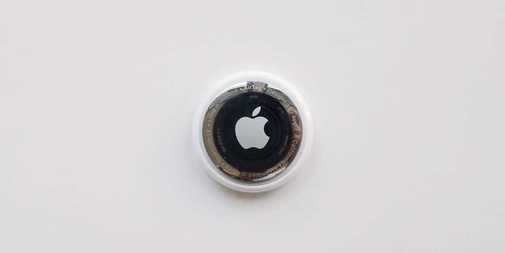 The back of an Apple AirTag