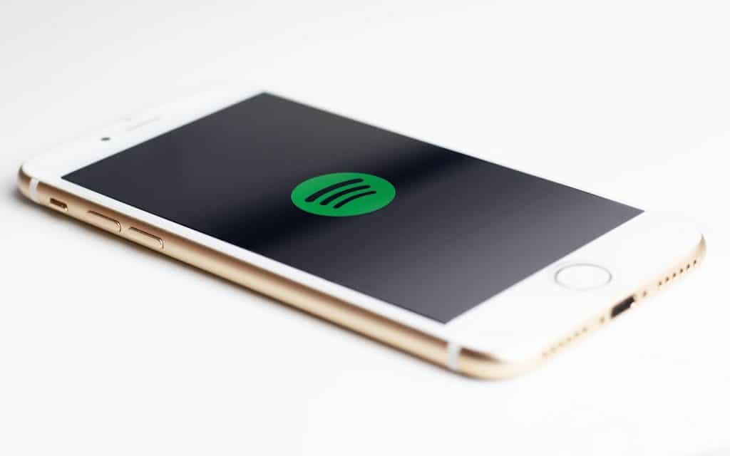 Spotify on an iPhone