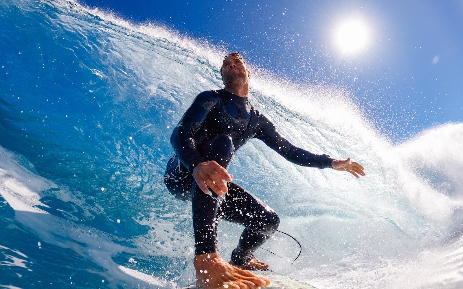Surfer Anthony Walsh captured by the GoPro Hero 10 Black.