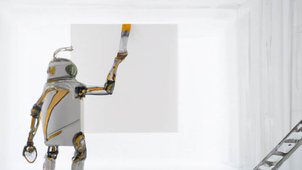DALL-E imagines a robot painting art