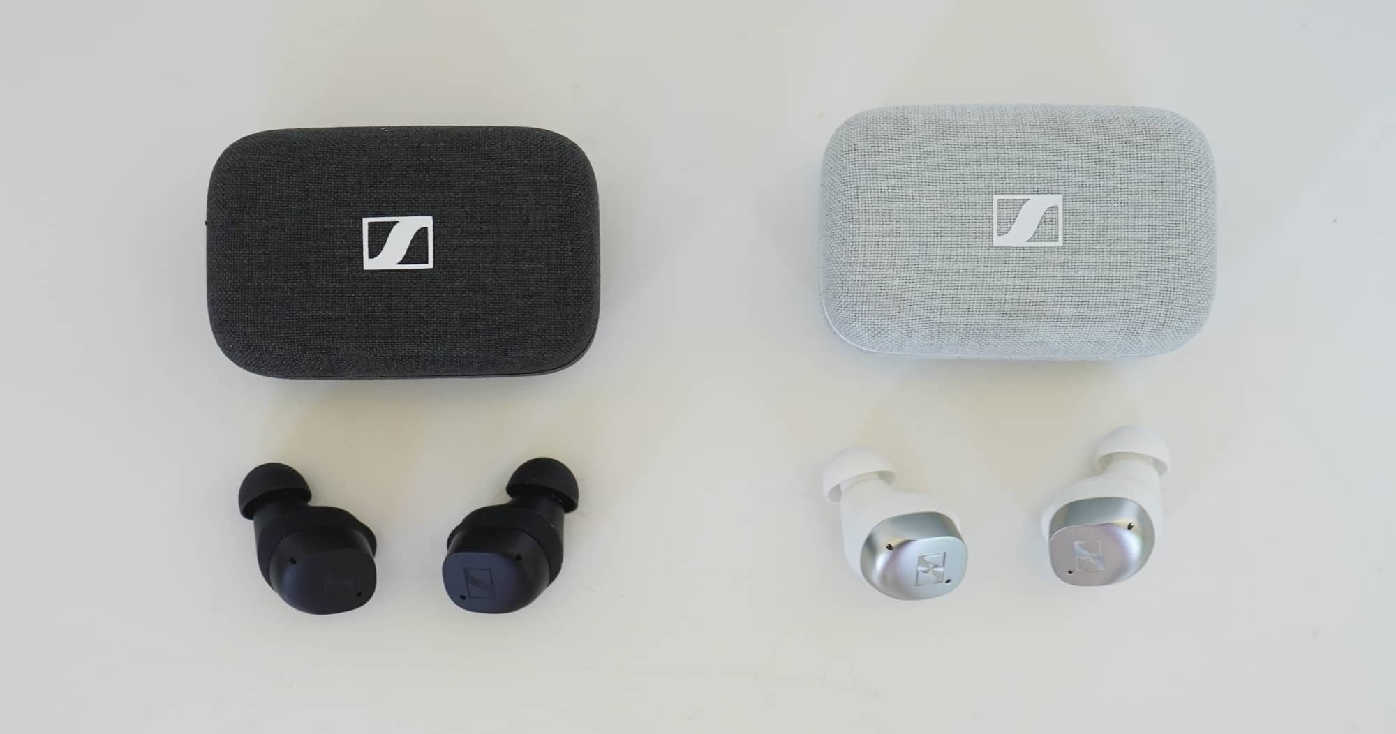 Good luck telling the difference between the Momentum True Wireless 3 (left) and the Momentum True Wireless 4 (right).