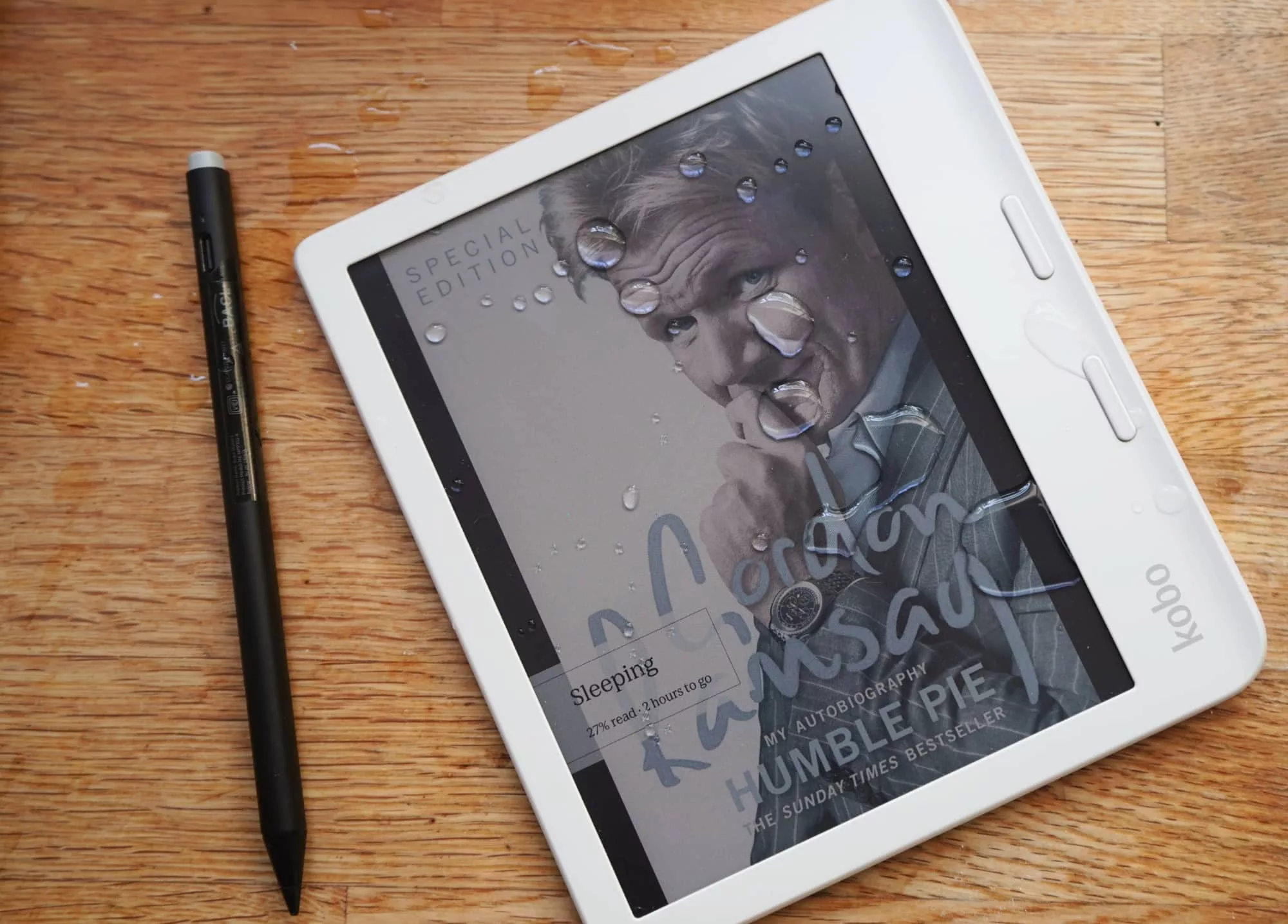 Kobo Libra Colour reviewed (with a Gordon Ramsay book being read).