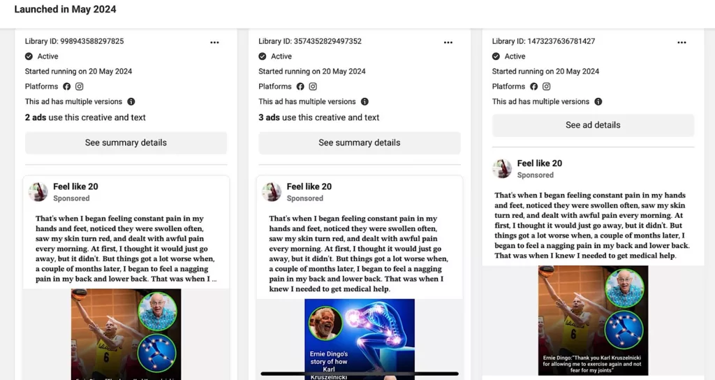 Fake Dr Karl ads on Meta