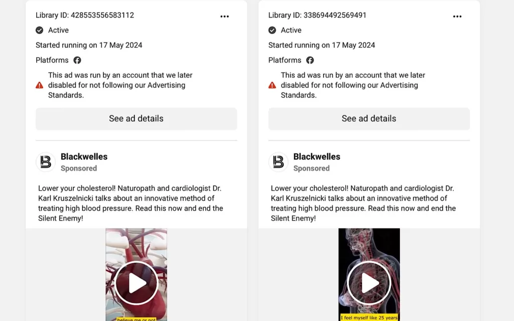 Fake ads with Dr Karl that were eventually cancelled.