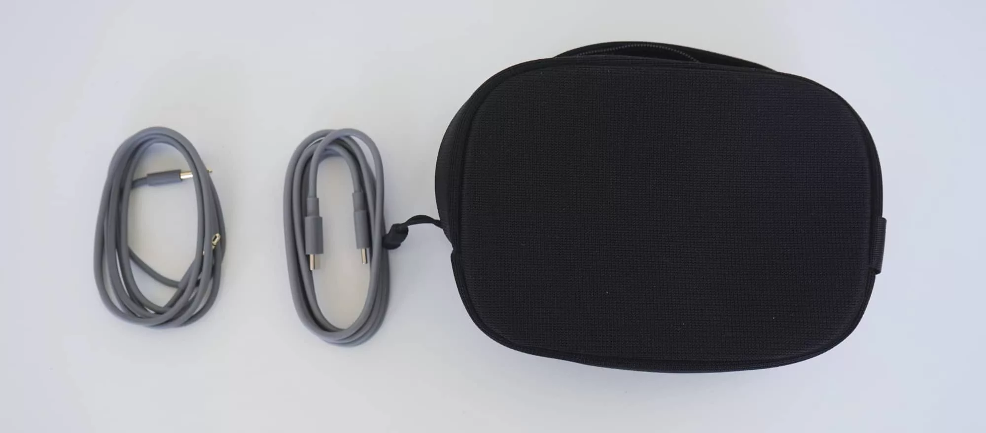 You get a soft pouch case with 3.5mm and USB-C cables with the Solo 4 headphones.