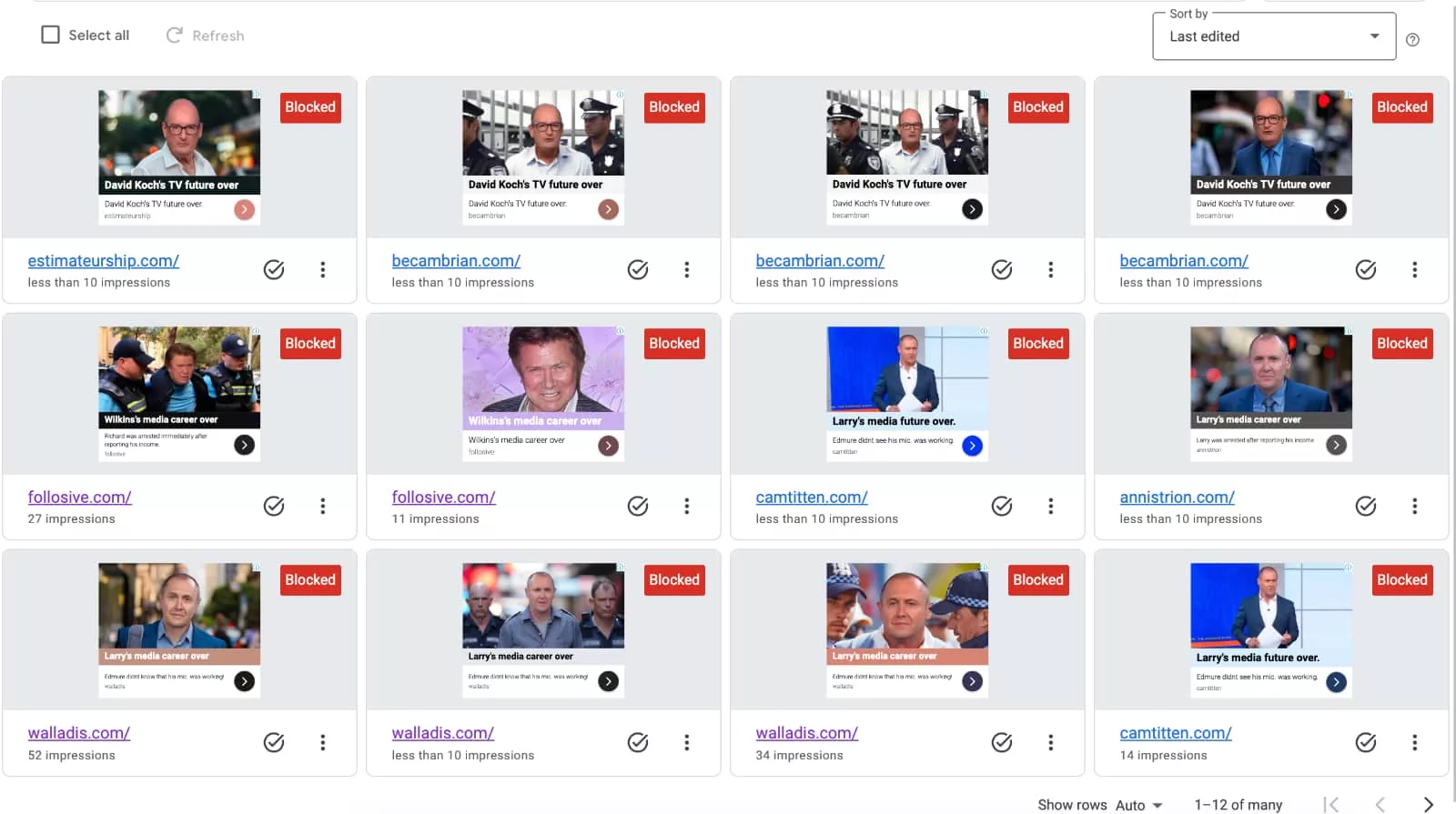 So many dodgy ads in Google AdSense.