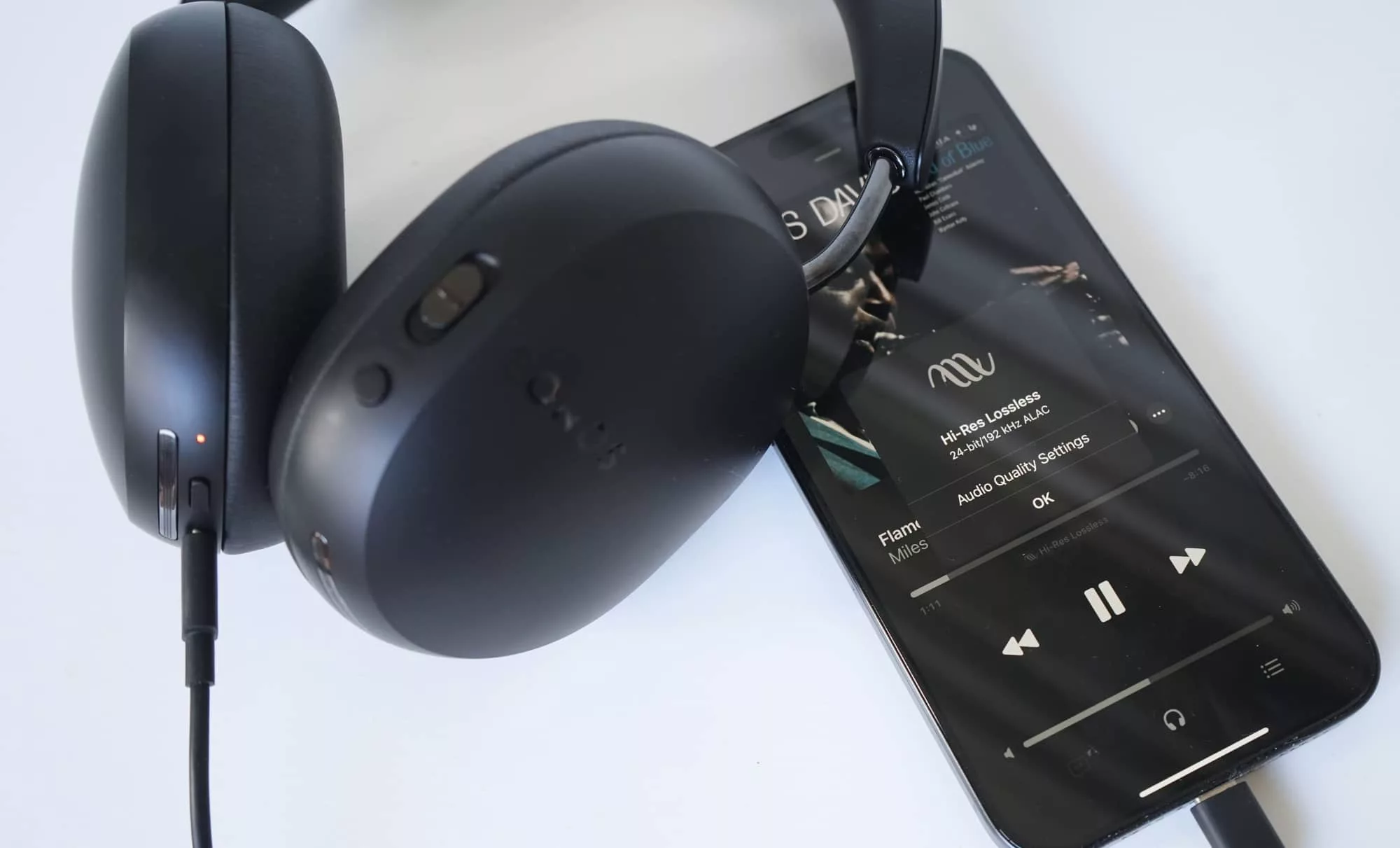 You can listen to the Sonos Ace using a Type C cable, handy if you want lossless sound.