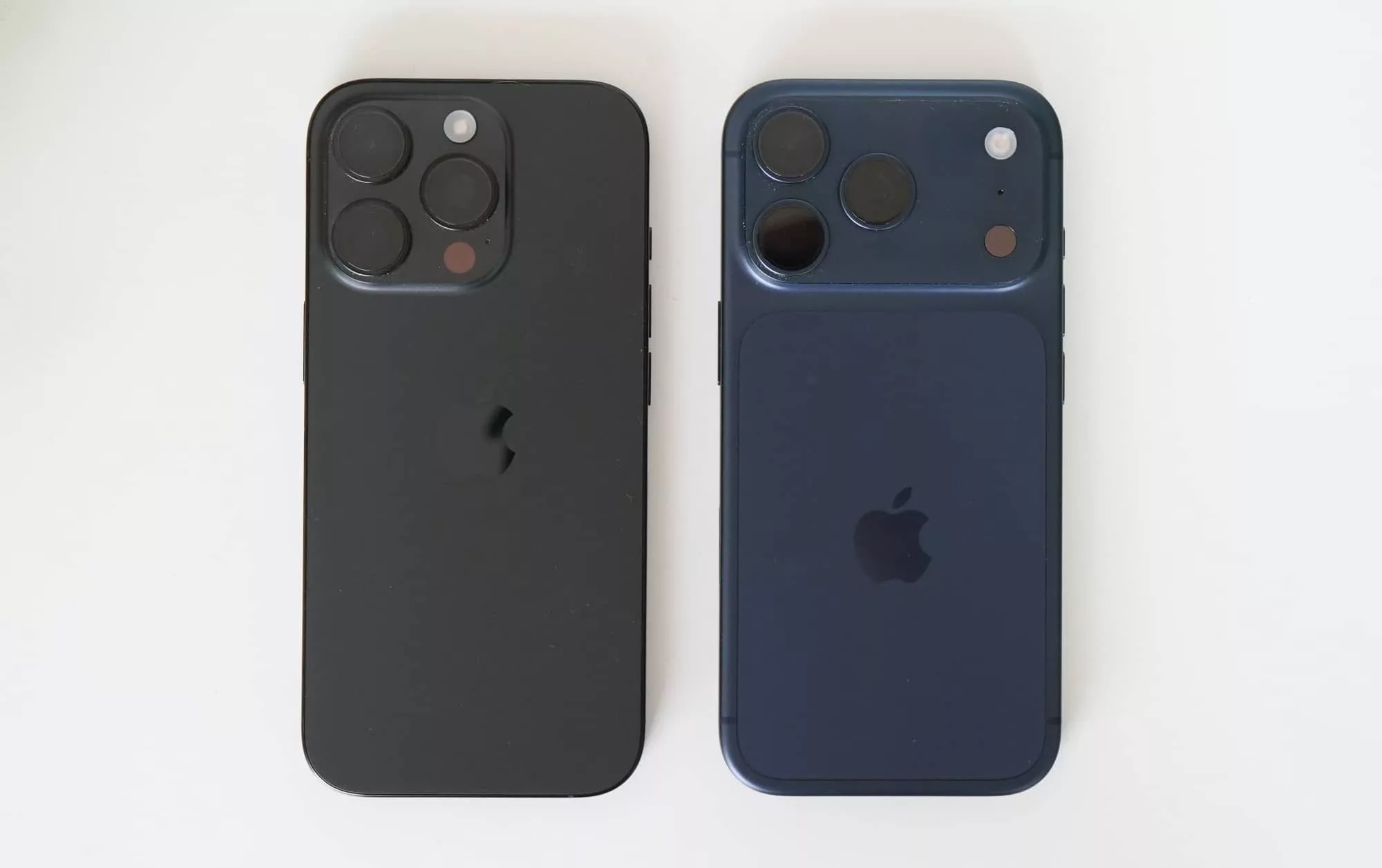 The iPhone 16 Pro (left) isn't quite the same design as the iPhone 17 Pro (right), and that makes all the difference.